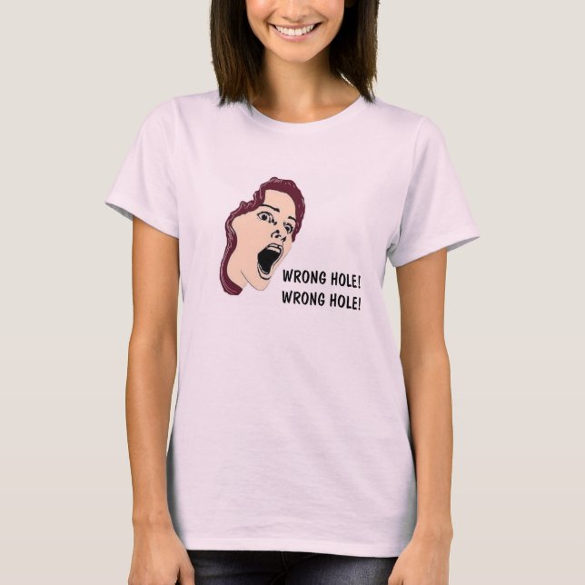 T-shirt Chemise fausse de trou (Devant)