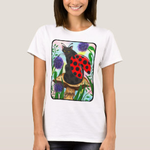 T-shirt Chemise féerique d'art d'imaginaire de chat de