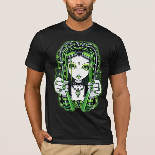 T-shirt Chemise féerique industrielle foncée de goth de (Devant)