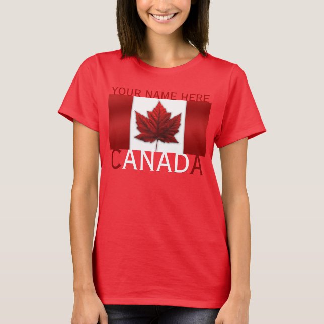 T-shirt Chemise féminine Canada Débardeur personnalisée Ca (Devant)