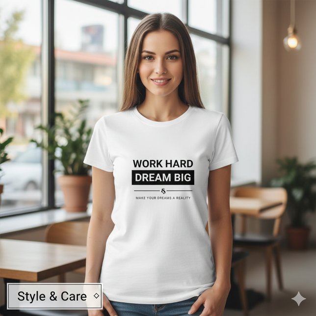 T-shirt Chemise féminine de rêve Big Motivational (Dream Big Motivational Women’s Shirt)