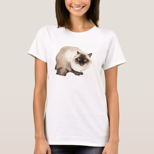 T-shirt Chemise féminine Himalayan Cat Art (Devant)