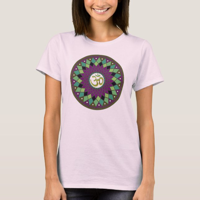 T-shirt Chemise féminine Om/AUM Mandala (Devant)