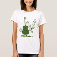 Chemise femme de la Guitare Rockstar, verte