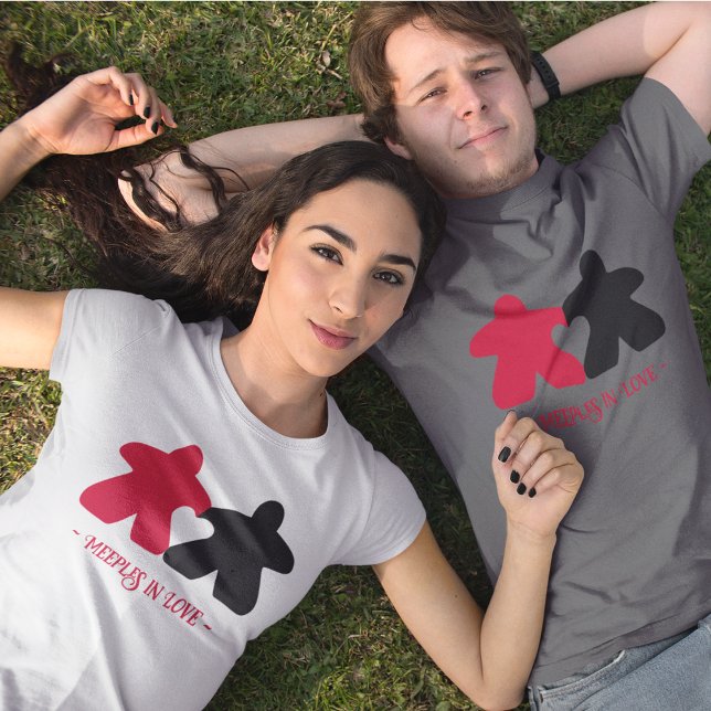 T-shirt Chemise femme rouge et noire, Meepes in Love (Créateur téléchargé)