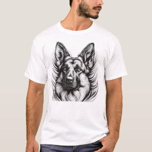 T-shirt Chemise Fidèle Comme un Berger Allemand - Lin pour