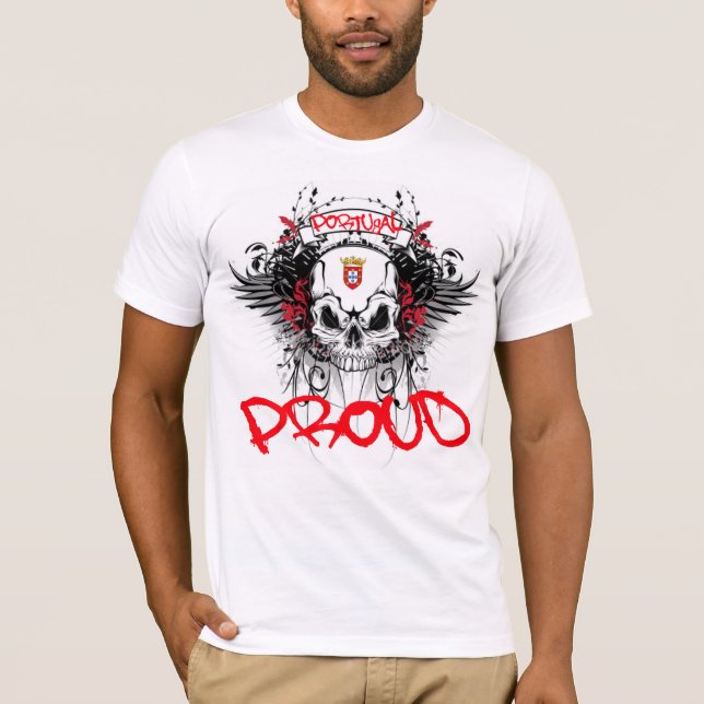 T-shirt Chemise fière de muscle du Portugal (Devant)