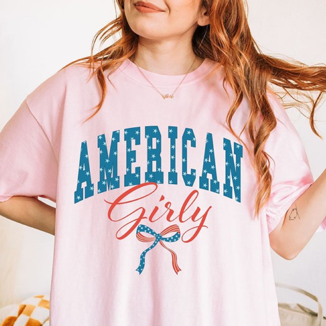 T-shirt Chemise fille américaine, 4 juillet Coquette (Créateur téléchargé)