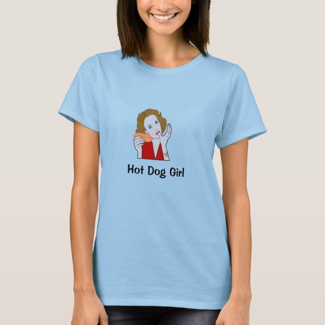 T-shirt Chemise fille chien chaud (Devant)