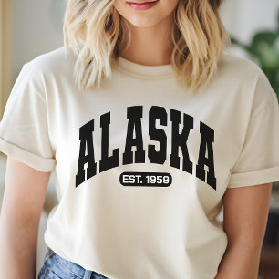 T-shirt Chemise Fille d'Alaska, Chemise d'État USA, Cadeau