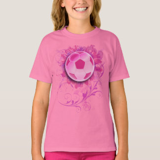 T-shirt Chemise fille de soccer florale Grunge