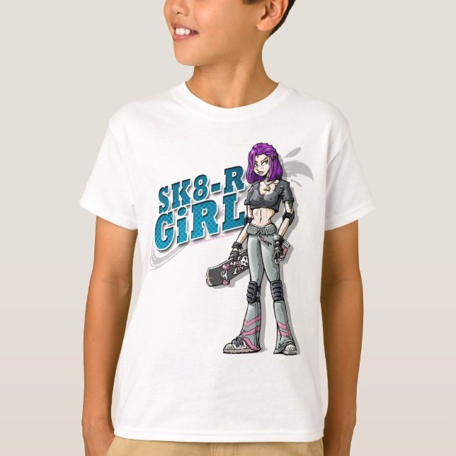 T-shirt Chemise fille SK8-R pour filles (Devant)