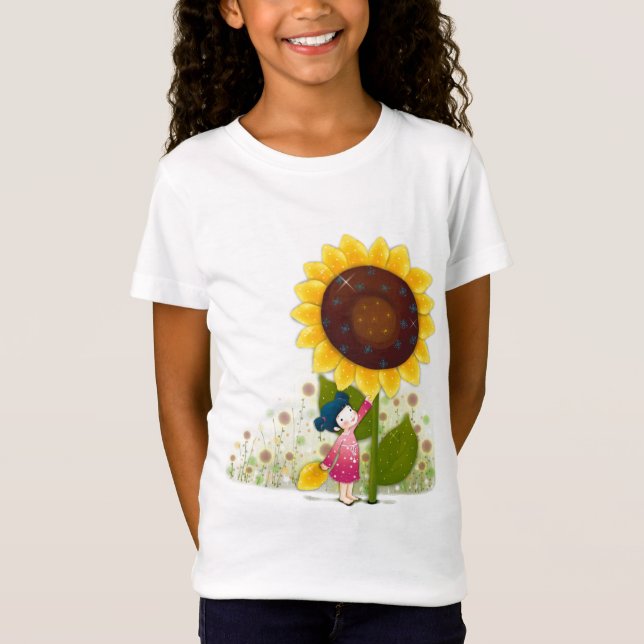 T-Shirt Chemise fille tournesol (Devant)