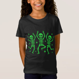 T-Shirt Chemise Filles Halloween Skeletons