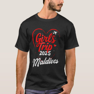 T-shirt Chemise Filles Voyage Maldives 2025 Femmes Week-en
