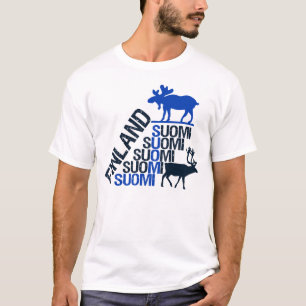 T-shirt Chemise Finlande Moose & Reindeer - choisir style