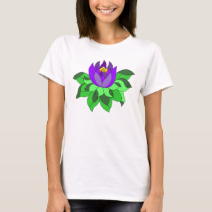 T-shirt Chemise Fleur de Lotus Violet