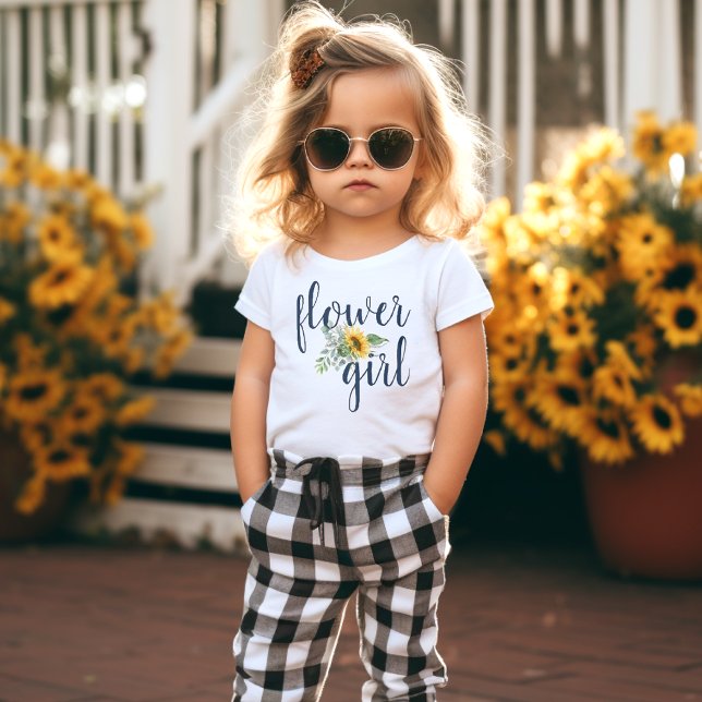 T-shirt Chemise Fleurie Fille aux Tournesols Mariage T-Shi (Créateur téléchargé)