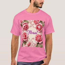 T-shirt Chemise fleuriste Art Nouveau Roses Roses Roses Ro