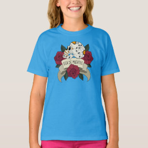 T-shirt Chemise florale de Skull Dia de los Muertos Ringer