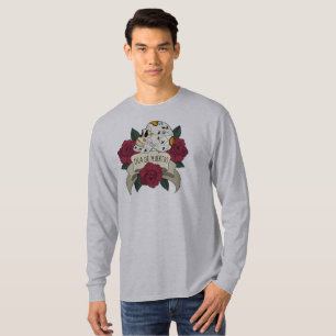 T-shirt Chemise florale de Skull Dia de los Muertos Sleeve
