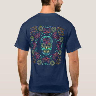 T-shirt Chemise florale du crâne de Dia de los Muertos