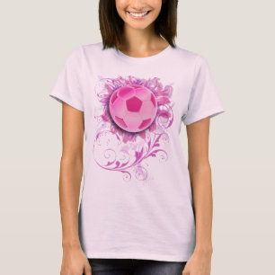 T-shirt Chemise florale grunge du football des femmes