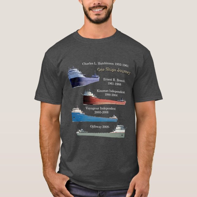 T-shirt Chemise foncée One Ships Journey (Devant)