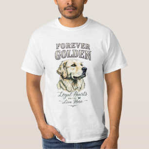 T-shirt Chemise Forever Golden Retriever pour amateur de c