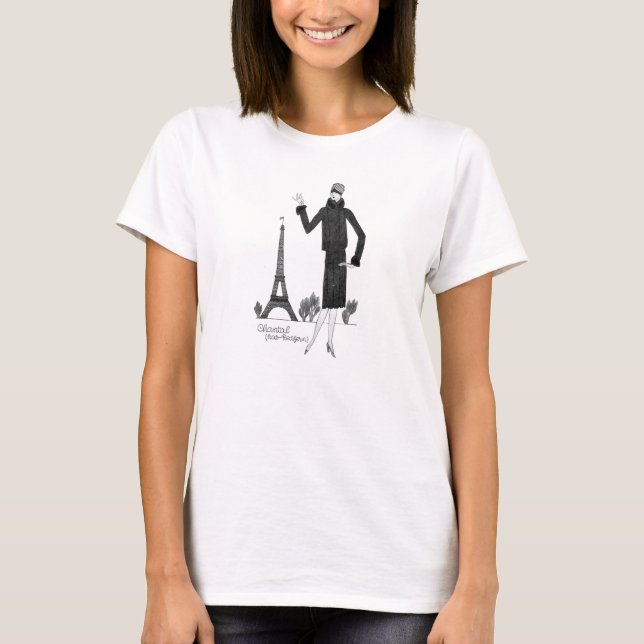 T-shirt chemise française de style des années 1920 (Devant)