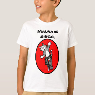 T-shirt Chemise française Mauvaise Singe