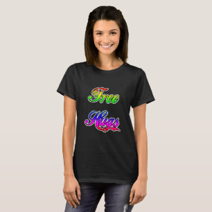 T-shirt Chemise Free Hugs Texte Graffiti