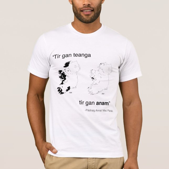 T-shirt Chemise gan de Tír Teanga (Devant)