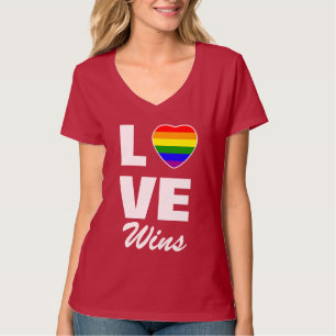T-shirt Chemise Gay Pride Drapeau Arc-en-ciel Cœur L'amour