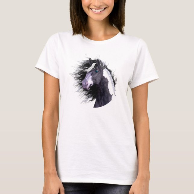 T-shirt Chemise gitane 2 de tête de cheval de Vanner (Devant)