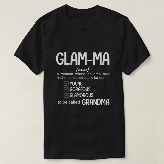 T-shirt Chemise Glamma RD, Chemise Grand-Mère, Cadeau Pour (Design devant)