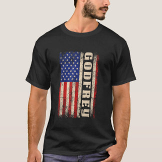 T-shirt Chemise GODFREY Nom de famille GODFREY Nom Drapeau
