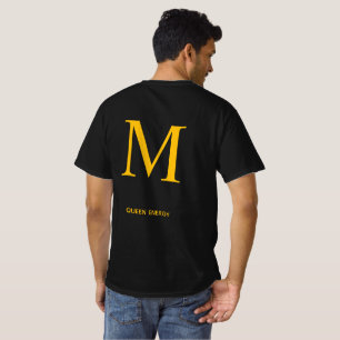 T-shirt Chemise Gold Letter M Queen Energy – Noir Luxe 