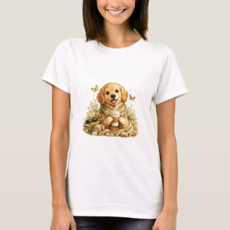 T-shirt Chemise Goldendoodle Café