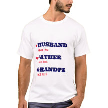 Chemise grand-père personnalisée avec dates