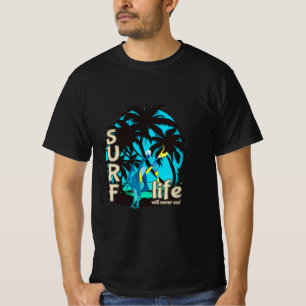 T-shirt Chemise graphique à motif tropical Vintage Surf Cr