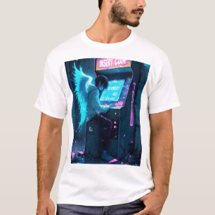 T-shirt Chemise graphique à thème cyber punk animé