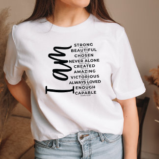 T-shirt Chemise Graphique Chrétienne Pour Femmes Fort Capa