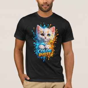 T-shirt Chemise graphique éclaboussure de peinture vive - 