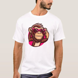 T-shirt Chemise graphique homme singe en métal funky solei