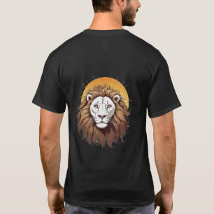 T-shirt Chemise graphique Lion solaire mystique avec halo