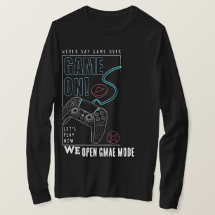 T-shirt Chemise Graphique Moderne de Joueur avec Ligne Art