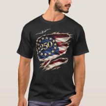 Chemise graphique patriotique Americana déchirée 2