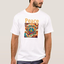 T-shirt Chemise graphique Retro Peace