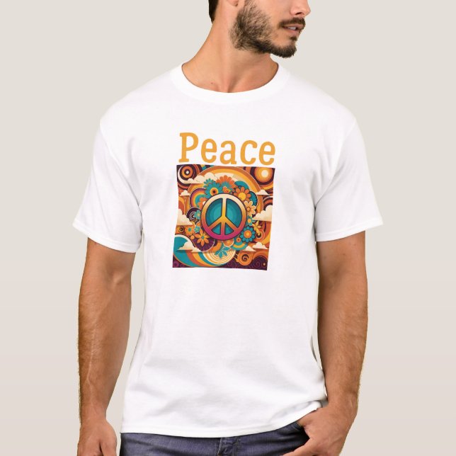 T-shirt Chemise graphique Retro Peace (Devant)